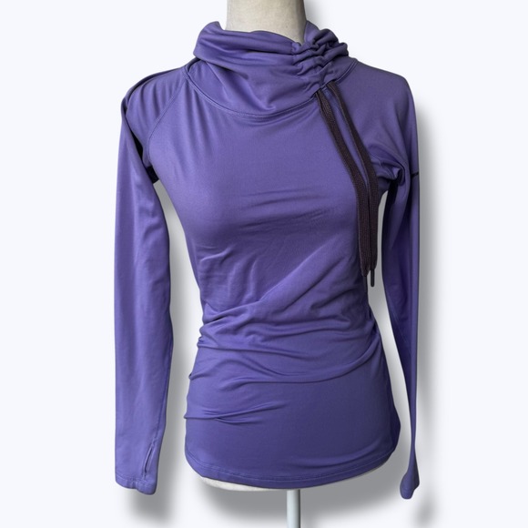 Nike Tops - Nike Pro Dri-Fit Funnel Neck Hoodie Purple Womens S Athleisure Gorpcore Sporty